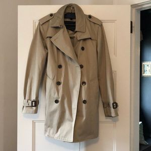 Banana Republic tan trench coat.